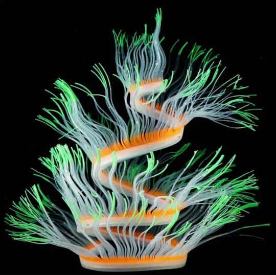 Glow-in-the-dark siliconen zeestraal simulatie koraal 50 cm hoog