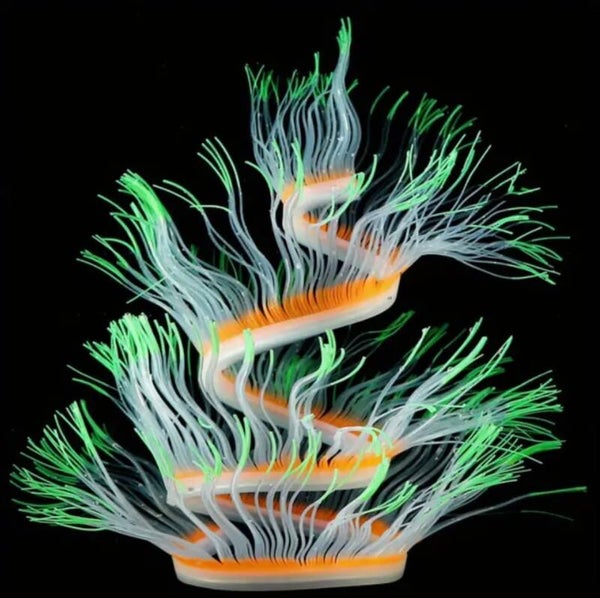Glow-in-the-dark siliconen zeestraal simulatie koraal 50 cm hoog