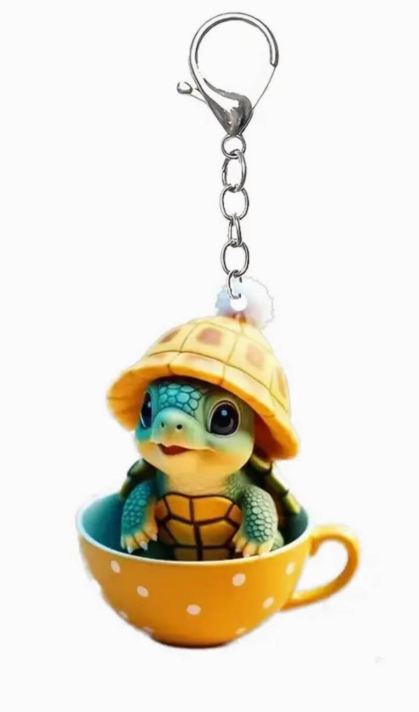 Sleutelhanger schildpad  5 cm hoog