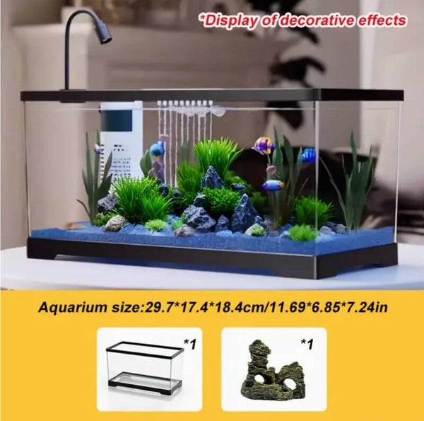 Aquarium acryl inclusief hars decoratie 29,7 x 11,69 cm
