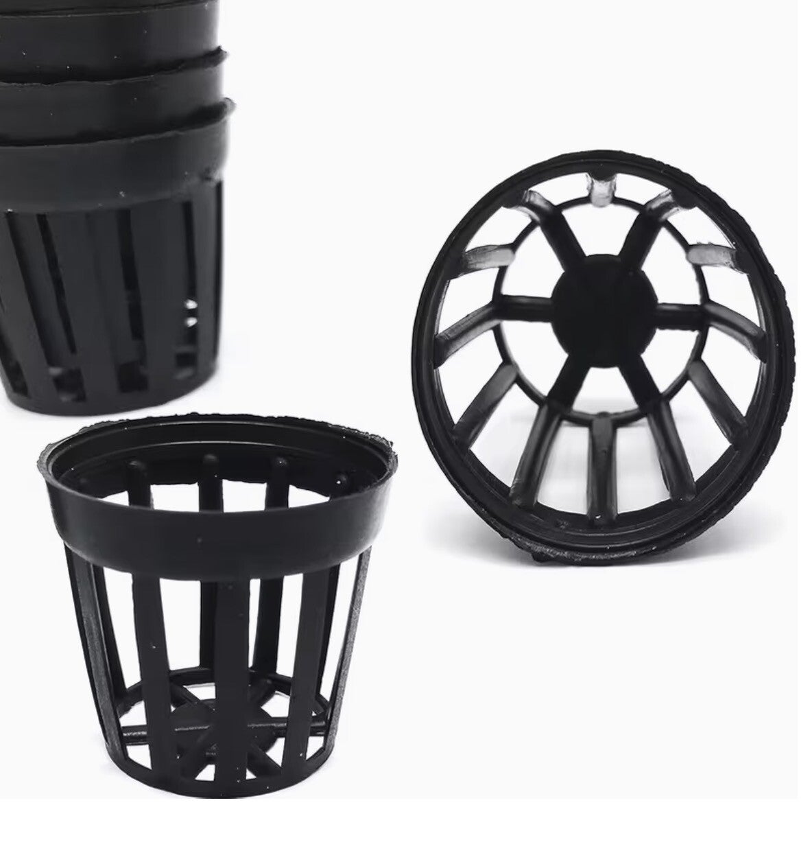 Zwart aquarium-vijver plantenmandje – Compacte gaaspot voor waterplanten