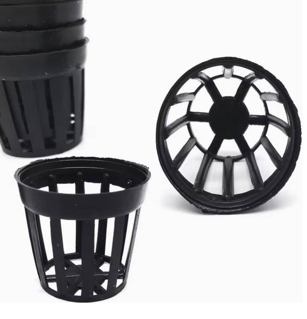 Zwart aquarium-vijver plantenmandje – Compacte gaaspot voor waterplanten