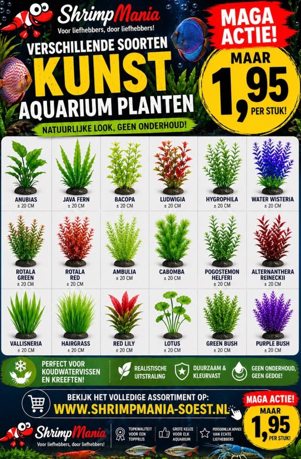 Random kunstplanten mix 5 voor maar € 9,75