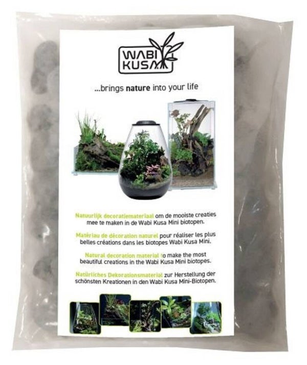 Wabi Kusa Dark Grey Pebbles 1–3 cm 1 kg
