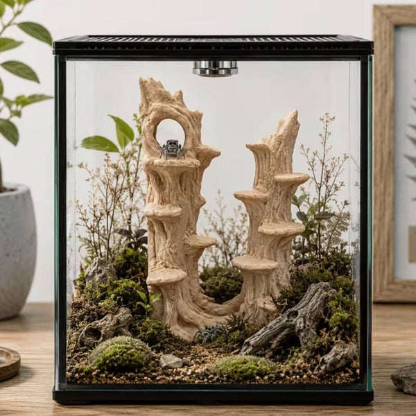 Boomstam klimplatform voor springspinnen – 14,5 cm
