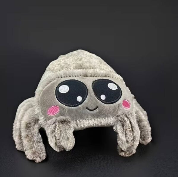 Pluche spin knuffel – grijs – 18 cm