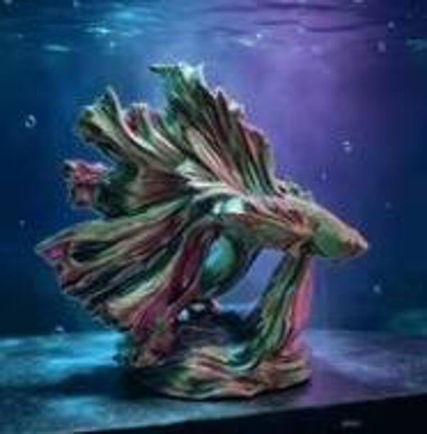 3D-geprint betta beeldje – willekeurige kleur