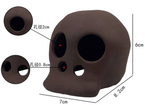 Aquarium Keramiek doodskop 6 x 7 cm