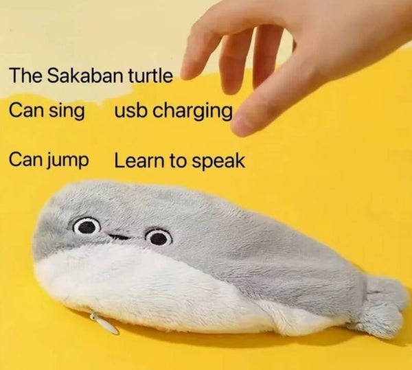 Pluche dansende en pratende Sakaban schildpad 25 cm