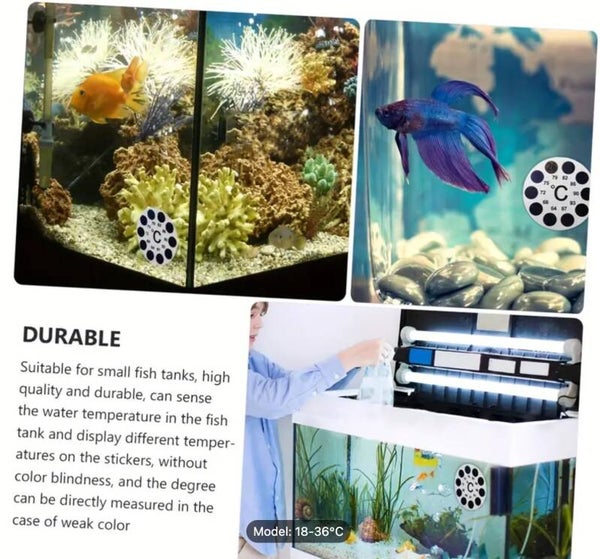 Thermometer aquarium sticker rond