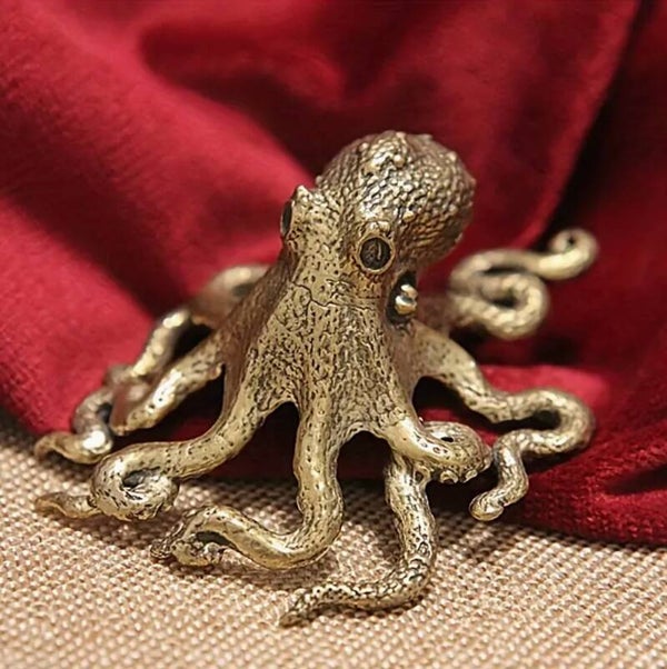 Messing zuiver koperen ornament  Octopus