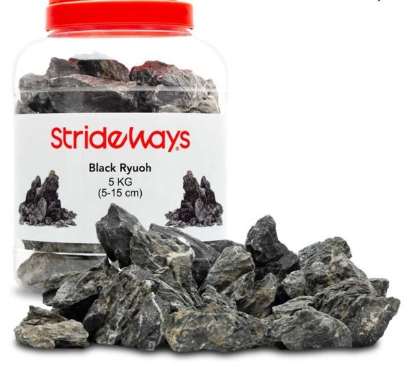 Strideways Black Ryuoh Stone Bottle 5 kilo 5-15 cm