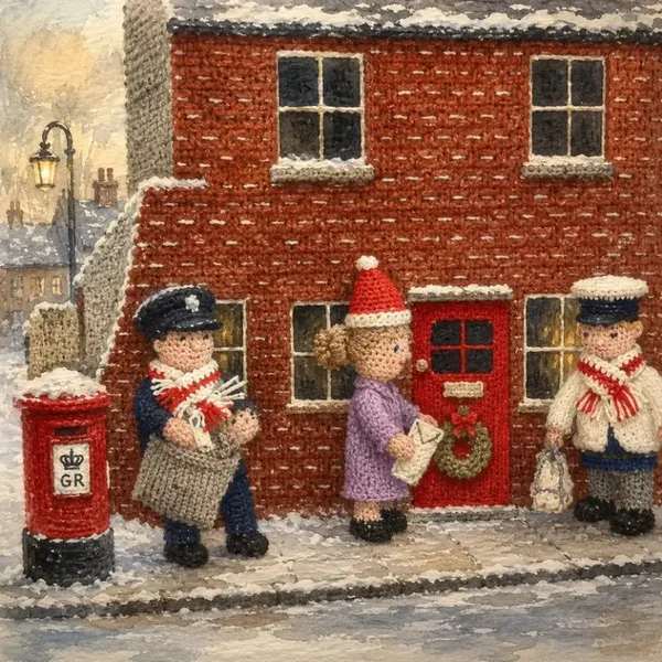 The Longest Yarn Vintage Christmas Post Card