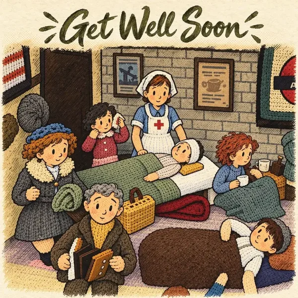 The Longest Yarn Get Well Soon Card