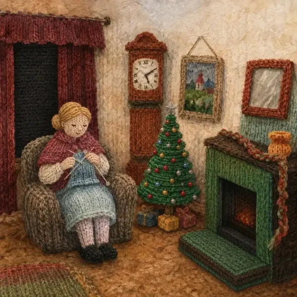 The Longest Yarn Homemade Christmas Card