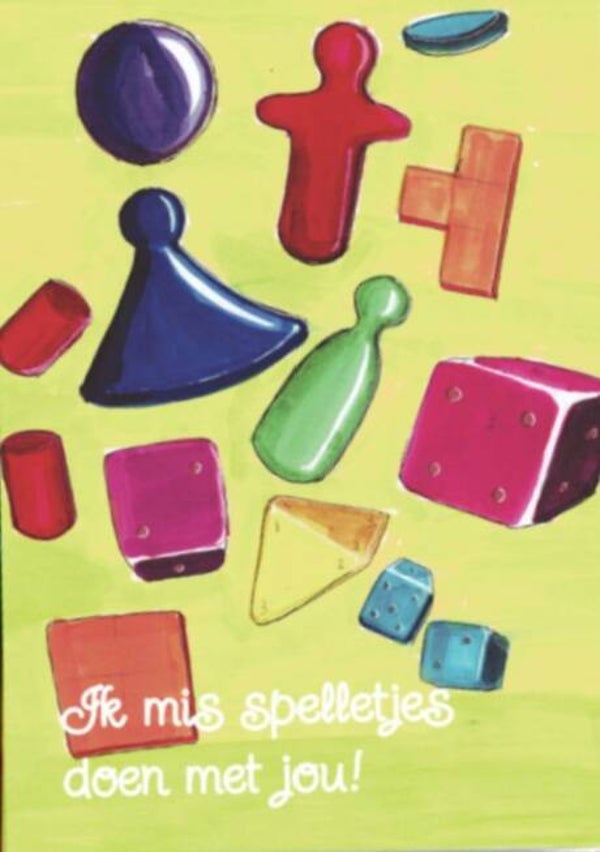 Postkaart: Ik mis spelletjes doen met jou