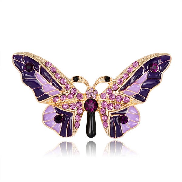 Amethyst Twilight Butterfly Brooch