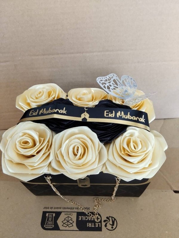 Sac noir "eid Mubarak"