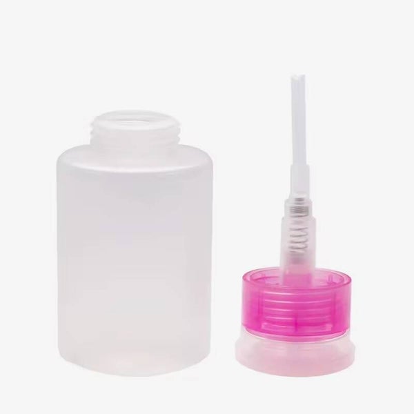 Hervulbare fles met pomp dispenser 118 ml roze
