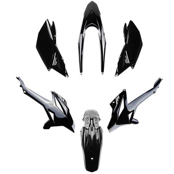 KIT CARROSSERIE / CARENAGE MECABOITE TUN'R BETA 50 RR 2012->2022 NOIR (6 PIECES-SS T