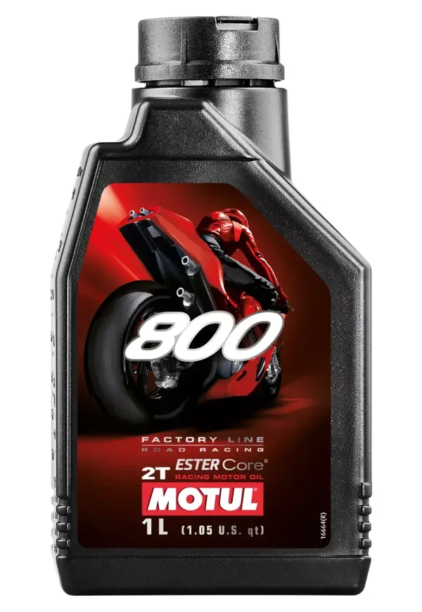 Huile 2 temps Motul 800 Factory line Road Racing 100% synthétique 1L