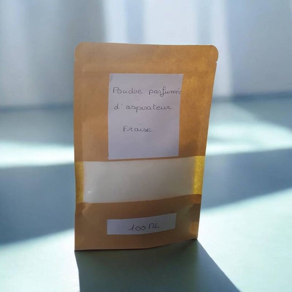 Poudre d'aspirateur parfumée Fraise