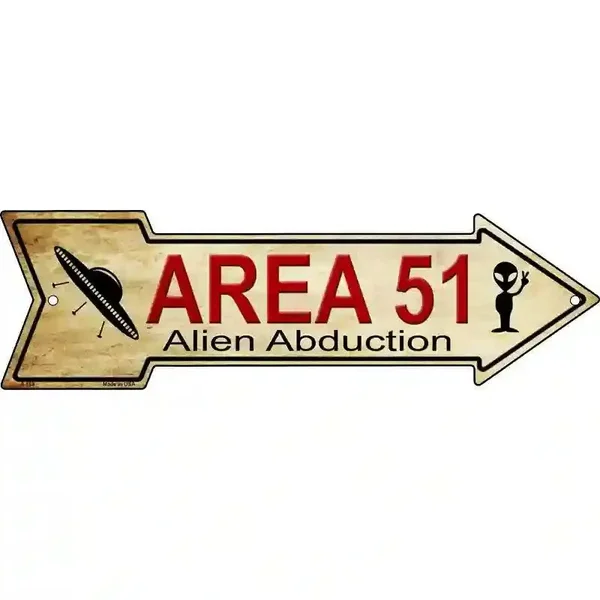 Area 51 Novelty Metal Arrow Sign