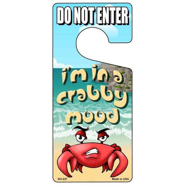 I'm In a Crabby Mood Novelty Metal Door Hanger DH-237