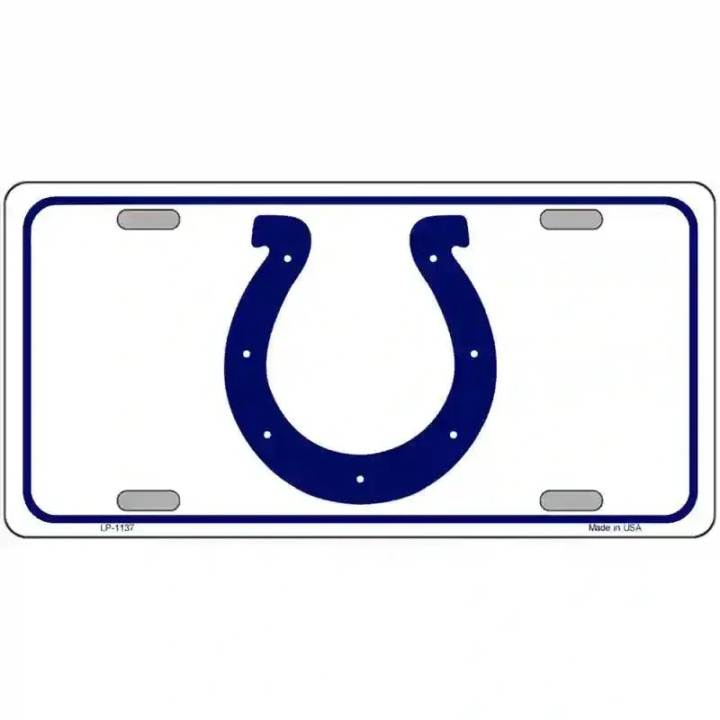 Horseshoe Novelty Metal License Plate