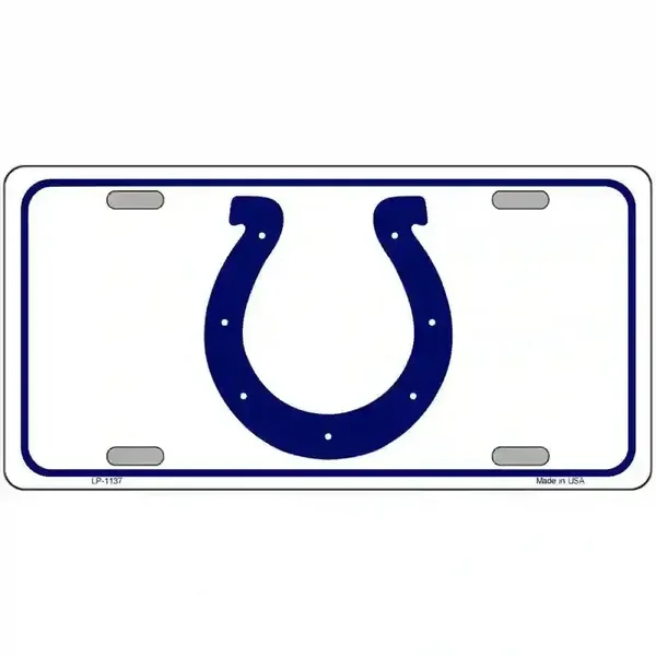 Horseshoe Novelty Metal License Plate