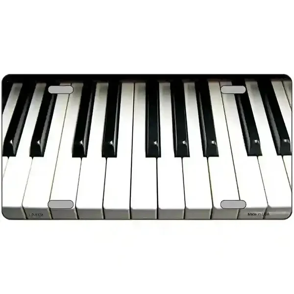 Piano Key board Novelty Metal License Plate
