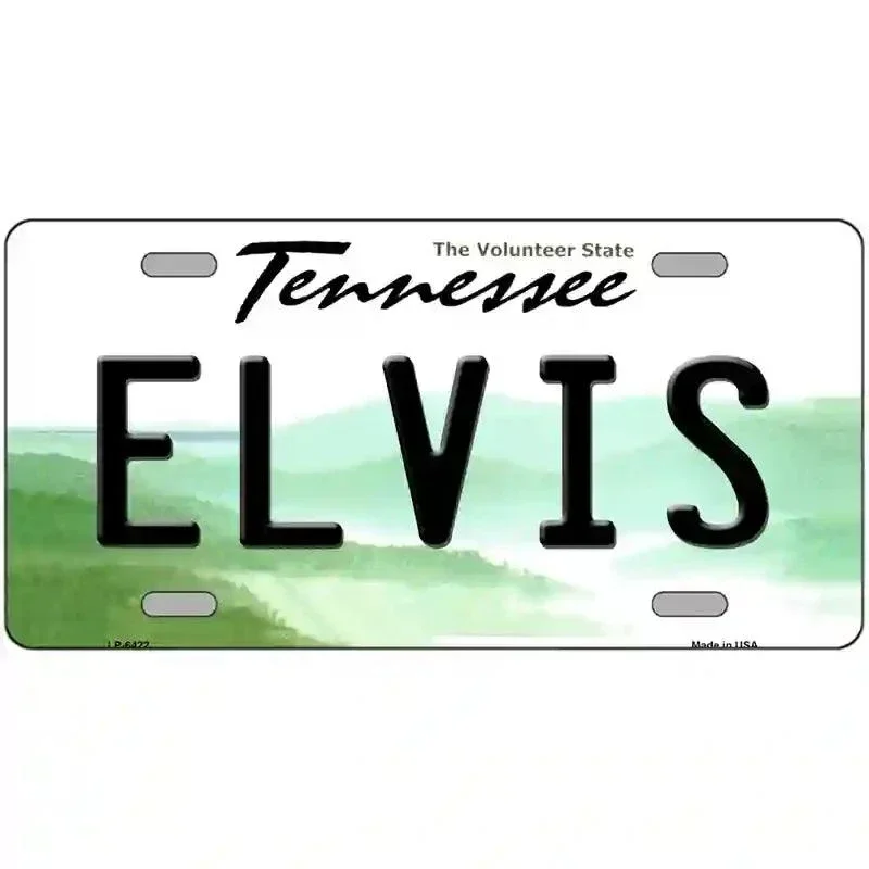 Elvis Tennessee Novelty Metal License Plate