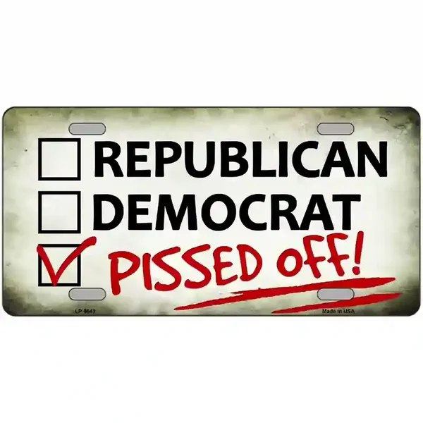 Pissed Off Metal Novelty License Plate