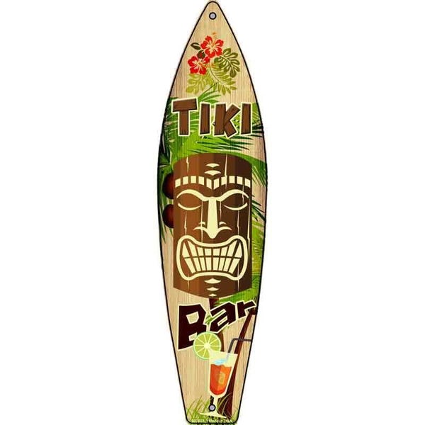 Tiki Bar Novelty Metal Surfboard Sign