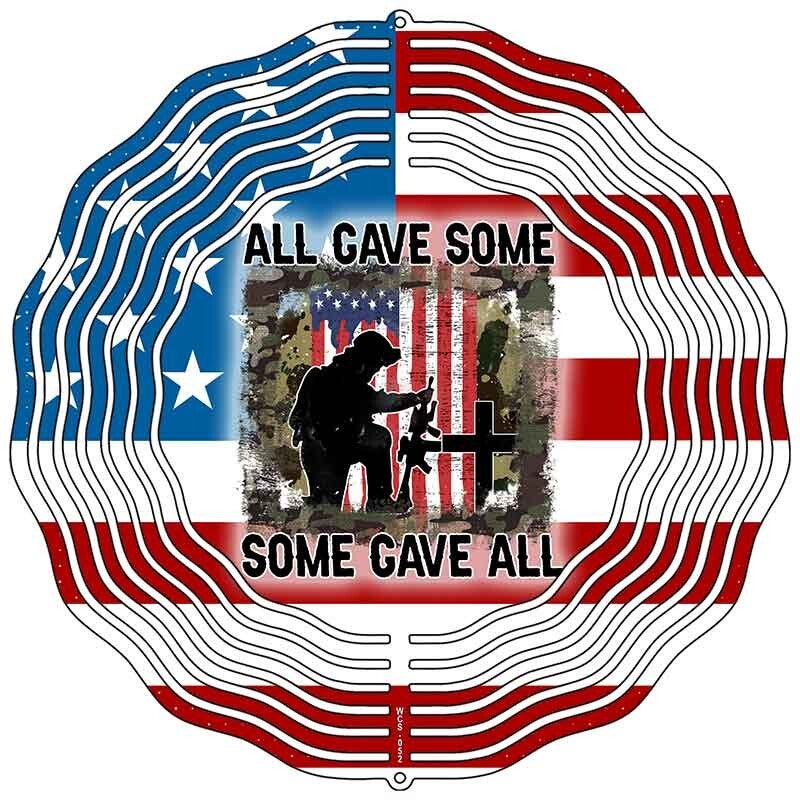 All Gave Some, Some Gave All Novelty Metal Wind Spinner WCS-052