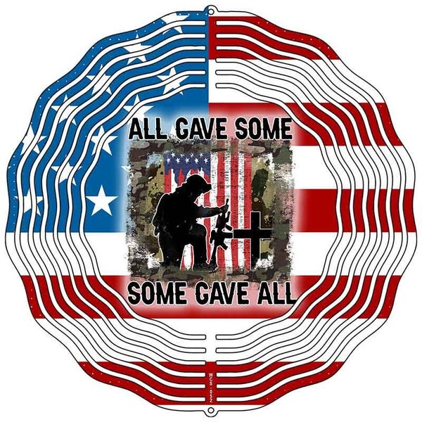 All Gave Some, Some Gave All Novelty Metal Wind Spinner WCS-052