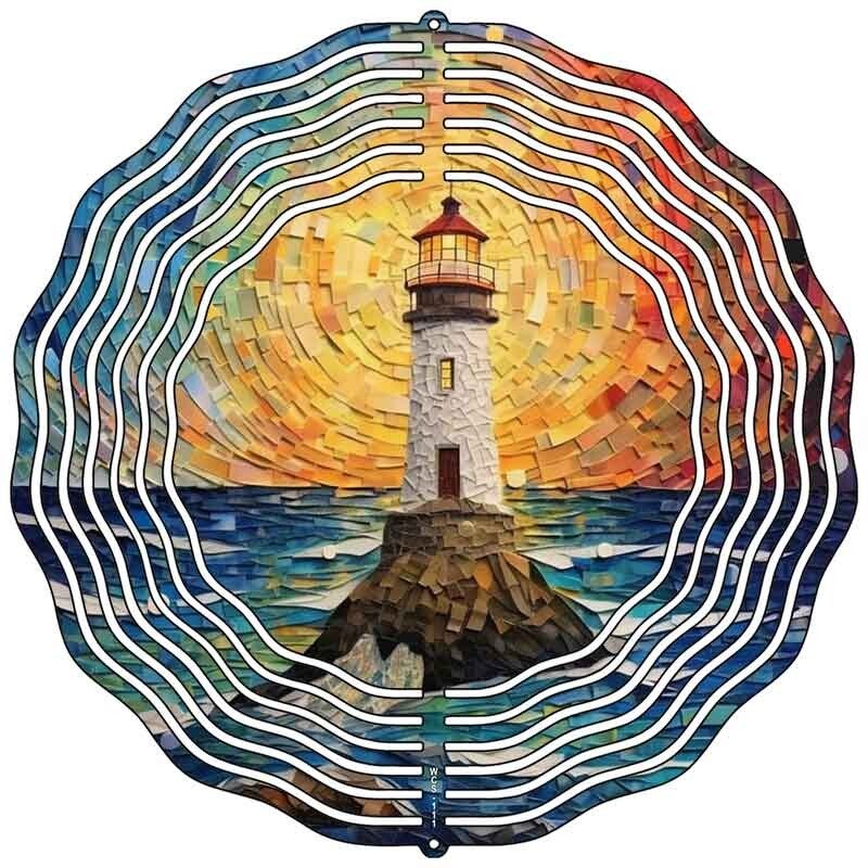 Lighthouse Novelty Metal Wind Spinner WCS-111