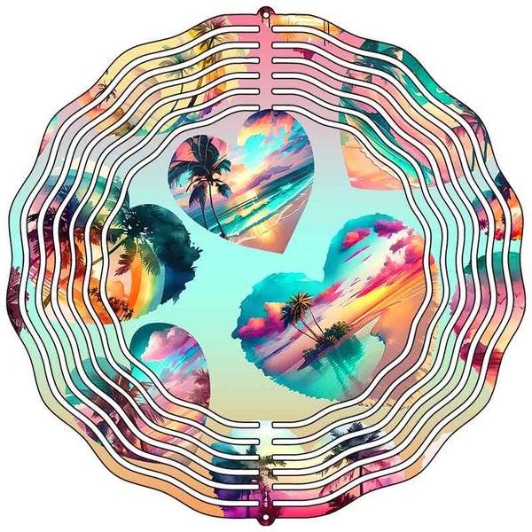 Hearts Novelty Metal Wind Spinner WCS-148