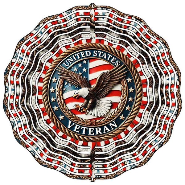 United States Veteran Novelty Metal Wind Spinner WCS-220