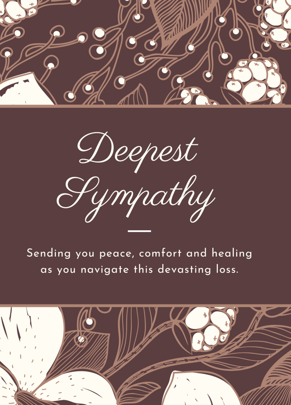 Sympathy card SM-2620