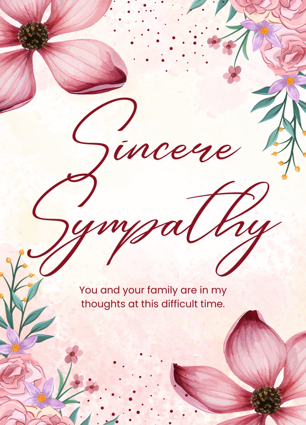 Sympathy card SM-2634