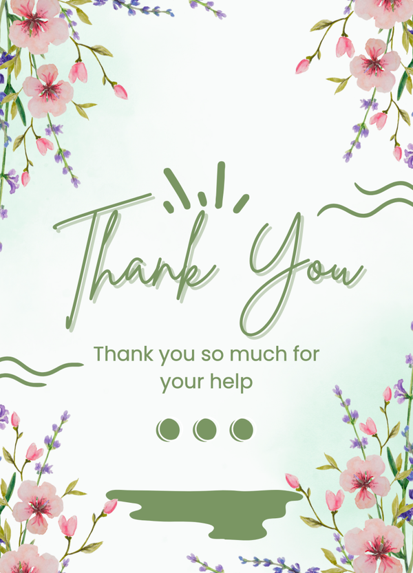 Thank you card TY-2698
