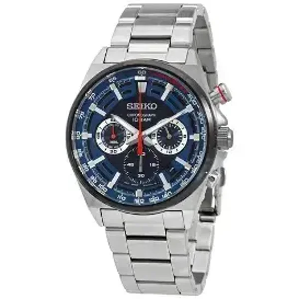 SEIKO Chronograph Blue Dial Stainless Steel Watch