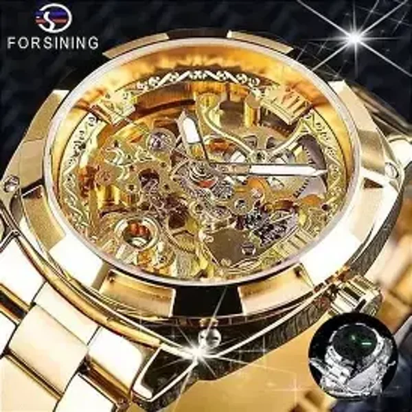 Royal Skeleton Gold Automatic Watch