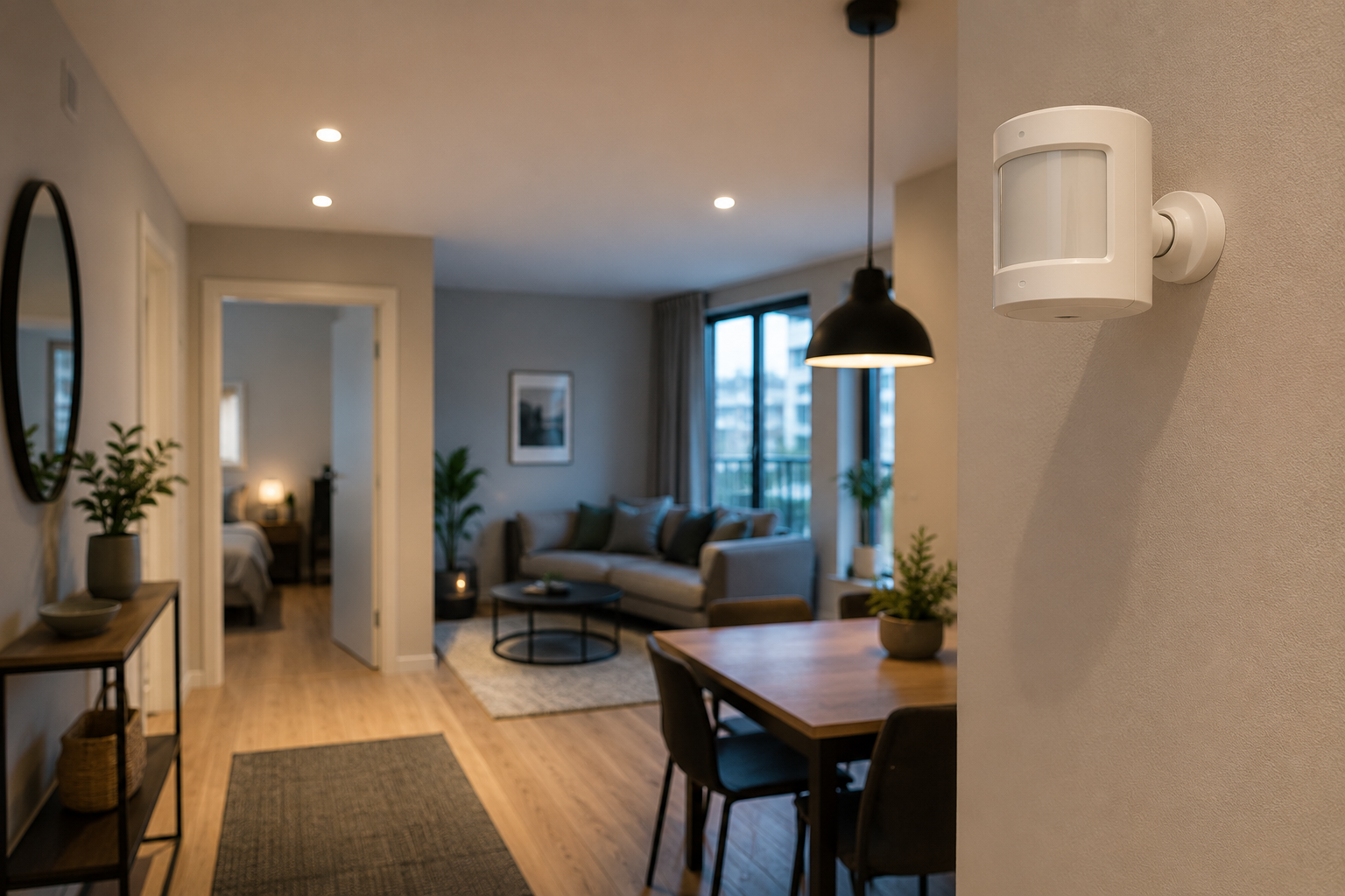 Zigbee-liiketunnistin älykodissa