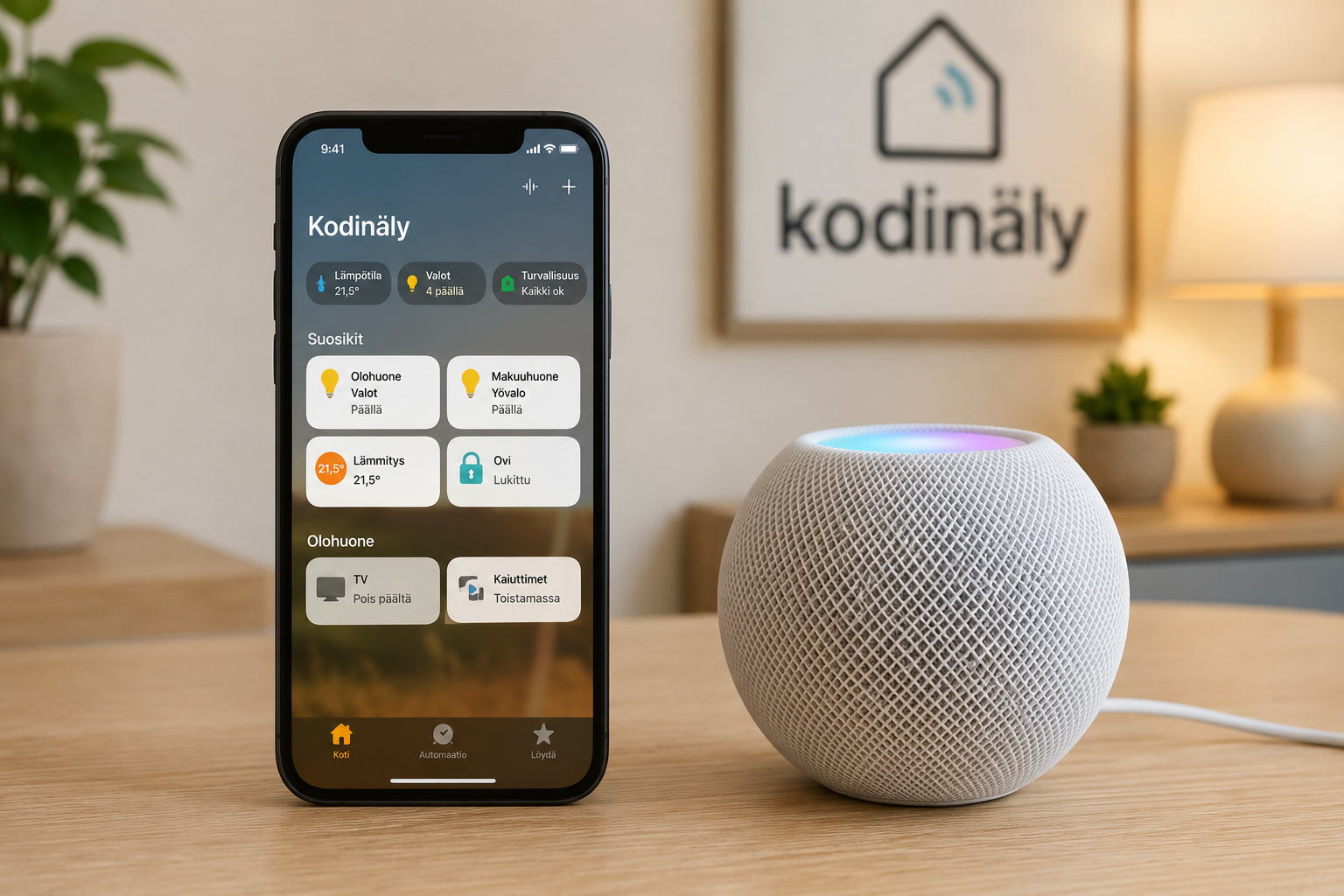Apple HomeKit älykoti iPhonella