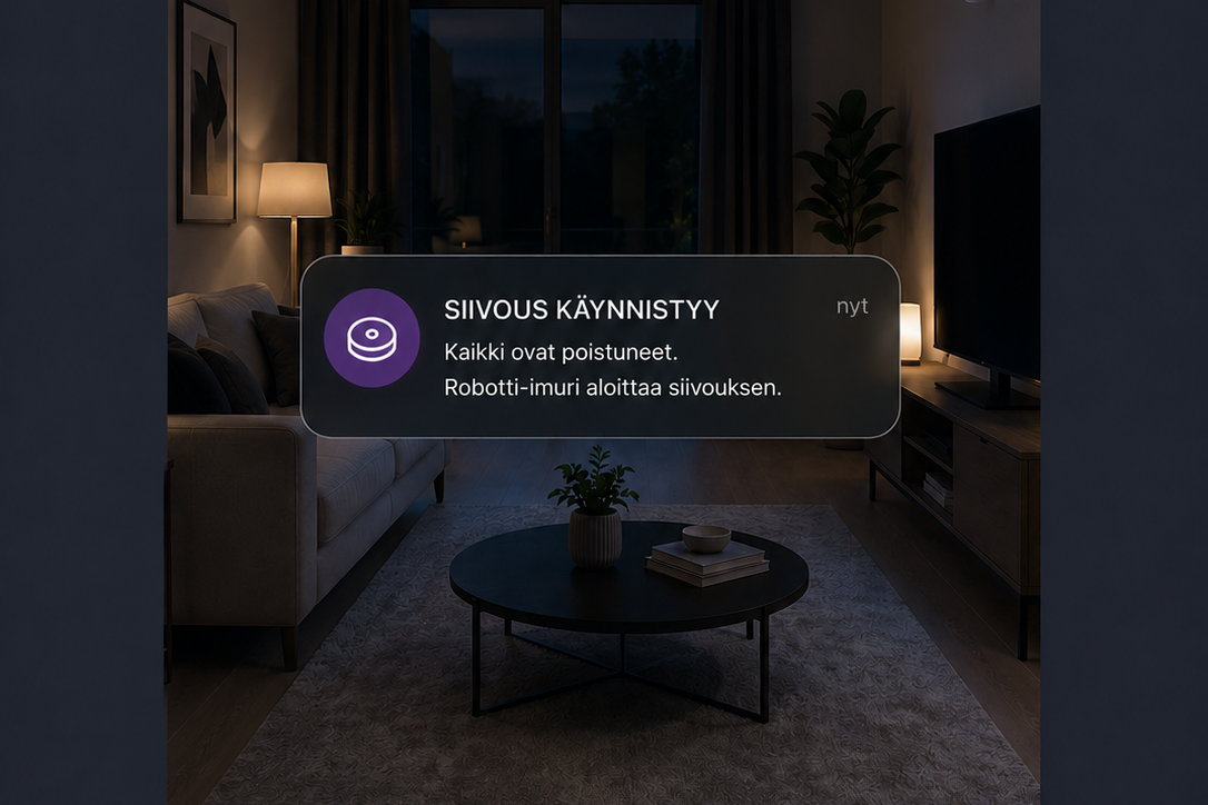 Robotti-imuri käynnistyy automaattisesti tyhjässä kodissa