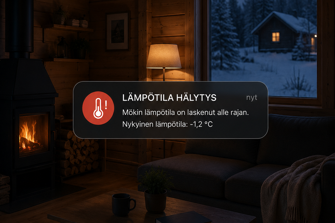Mökin lämpötilan seuranta Home Assistantilla