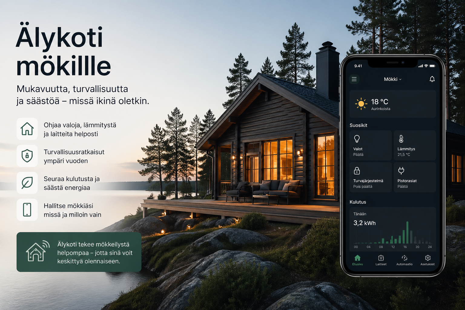 Älykoti mökille ja etävalvonta
