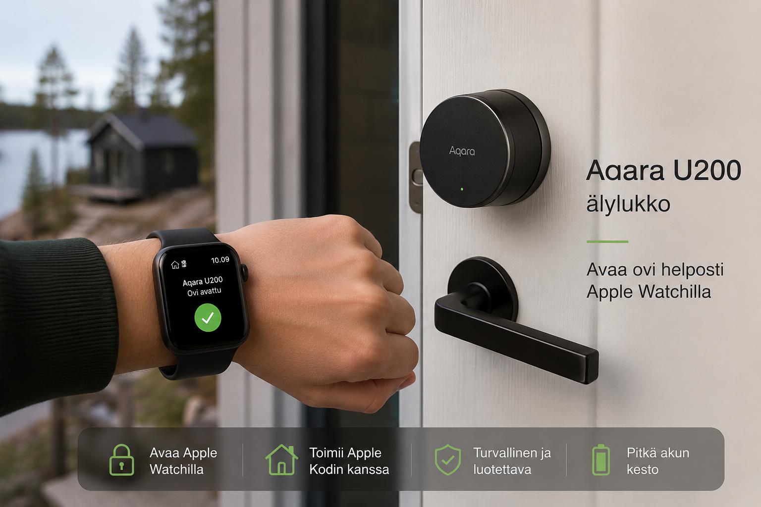Apple Home Key Iwatch ja Agara U200 älylukko